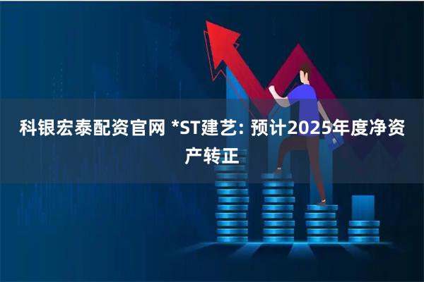 科银宏泰配资官网 *ST建艺: 预计2025年度净资产转正